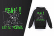 Fishing t shirt design, black hoodie design vector