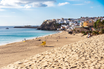 view of the beach of jandia in fuerteventura