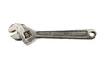 Adjustable spanner isolated on white.
