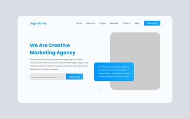 Wall Mural - Corporate business website landing page ui template design. Creative and modern home page design