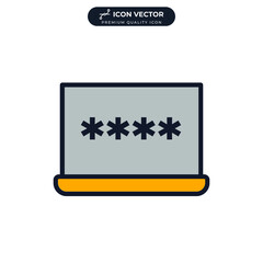 Wall Mural - Password icon symbol template for graphic and web design collection logo vector illustration