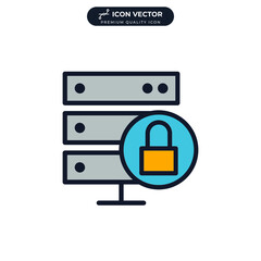 Wall Mural - Database security icon symbol template for graphic and web design collection logo vector illustration