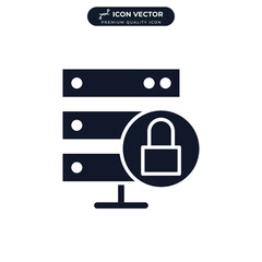 Wall Mural - Database security icon symbol template for graphic and web design collection logo vector illustration