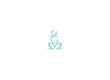Lotus, yoga, spa and wellnes logo set vector icon 