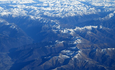 Poster - vue aérienne....alpes italo-suisse