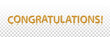 © comicsans - Vector realistic isolated golden balloon text of Congratulations on the transparent background.