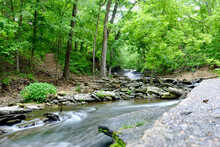 Stream In Arkansas Long Exposure Forest Southern Usa Natural Relaxing