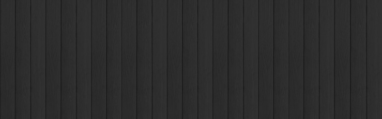 Wall Mural - Panorama of Black wood color texture vertical for background. Surface light clean of table top view. Natural patterns for design art work and interior or exterior