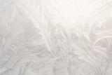 Fototapeta Sypialnia - Frost on glass. Background. Frosty pattern on a glass surface. Low temperatures. Seasons. January frost.