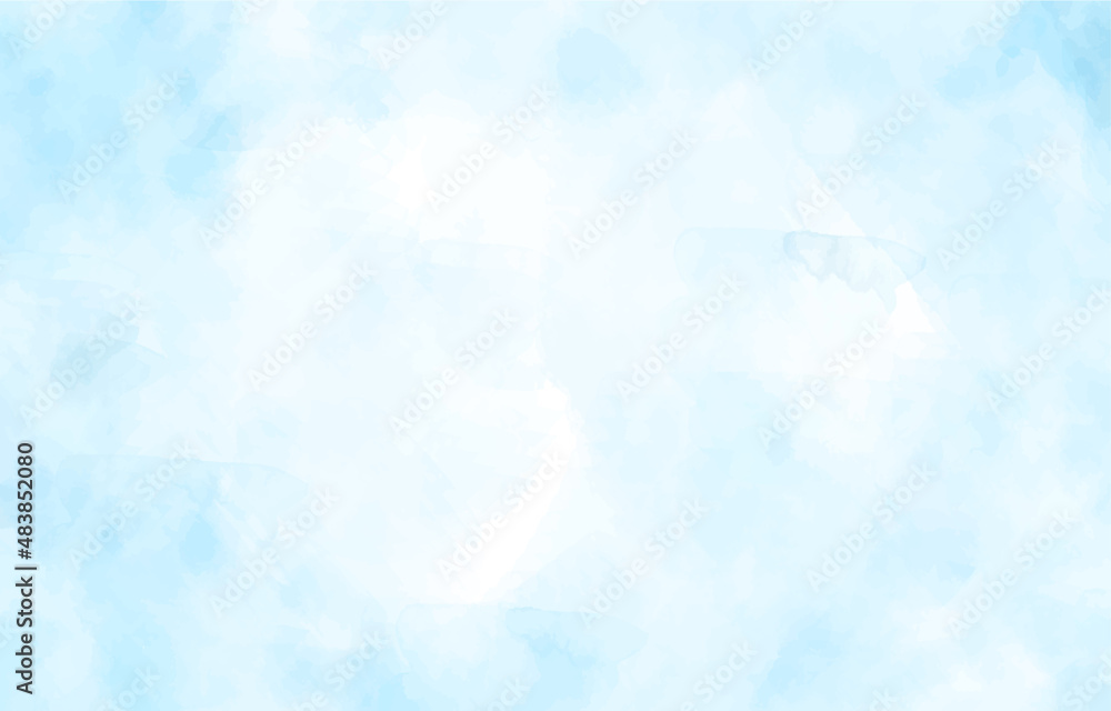 水色の水彩風背景イラスト