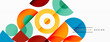 © antishock - Colorful circle abstract background. Template for wallpaper, banner, presentation, background