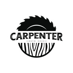 Wall Mural - Wood and carpenter logo, icon and vector