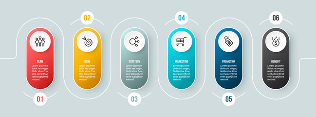 Timeline chart business infographic template.