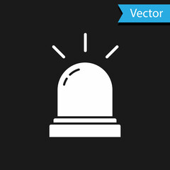 Sticker - White Motion sensor icon isolated on black background. Vector