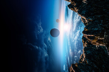 Aufkleber - Image of outer space. . Mixed media
