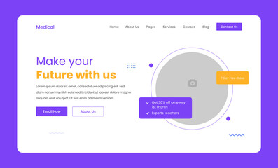 corporate business website landing page ui template design. creative and modern home page design