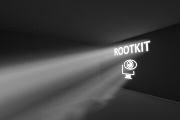 ROOTKIT rays volume light concept 3d illustration