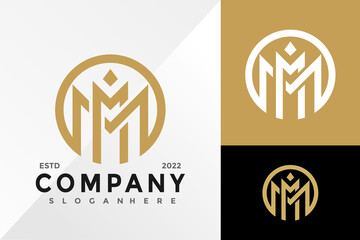 Wall Mural - Letter MM Brand Identity Logo Design Vector illustration template