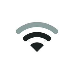 Wifi wireless icon vector black color
