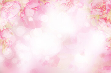 Wall Mural - floral, pink, bokeh background. abstract pink background. illustration.