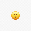© yabluko_draws - Amaze face emoji. Isolated on white. Surprised. Vector