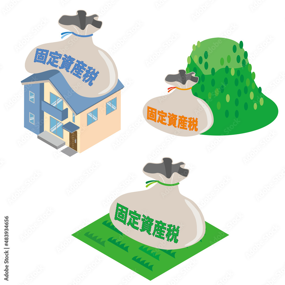 固定資産税のイメージイラスト の Stock ベクター | Adobe Stock