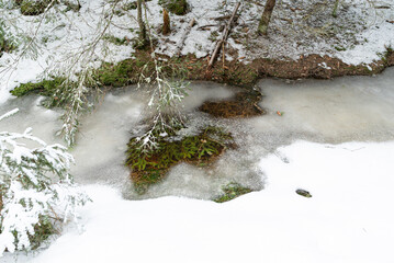 Wall Mural - river in the snow