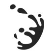 Water splash vector icon.Black vector icon isolated on white background water splash.