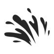 Water splash vector icon.Black vector icon isolated on white background water splash.