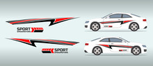 Car Side Sticker Design. Auto Vinyl Decal Template. Suitable For Printing Or Cutting.