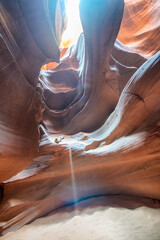 Poster - Antelope Canyon sunlight games and rocks - Arizona - USA.