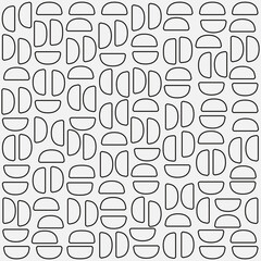 Leinwandbilder - Half circle frames pattern. Vector.