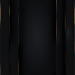 Wall Mural - luxury collection. black background with golden stripes. elegant square composition. blank universal