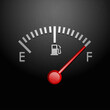 Full fuel gauge icon. Vector illustration