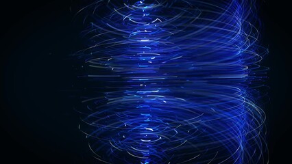 Wall Mural - abstract cylinder with particular lines flowing background loop/ 4k animation of an abstract wallpap