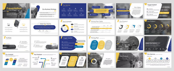 Wall Mural - presentation template. elements for slide presentations on a white background. use also as a flyer, 