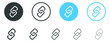 Link icon, internet url symbol connect button	
