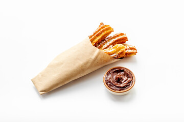 Fast food sweets - churros in paper bag