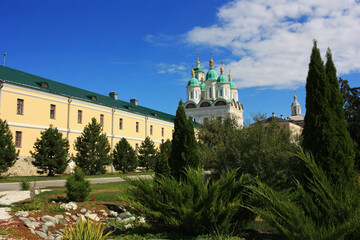 Wall Mural - Christian church with green domes