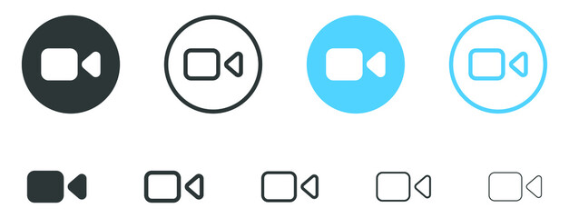 Aufkleber - video camera icon for streaming , facetime icons video call symbol