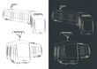 Modern tram drawings