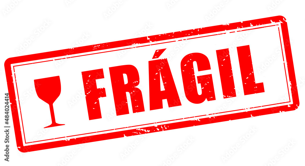 Vector de Stock etiqueta frágil mercaderia | Adobe Stock