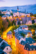 Luxembourg - Grund district on Alzette Valley, Luxembourg City.