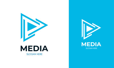Wall Mural - Triangle logo for media player