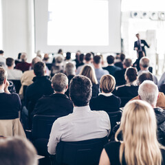 audience in the lecture hall.