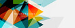 © antishock - Color triangles composition, geometric abstract background. Techno or business concept, pattern for wallpaper, banner, background, landing page