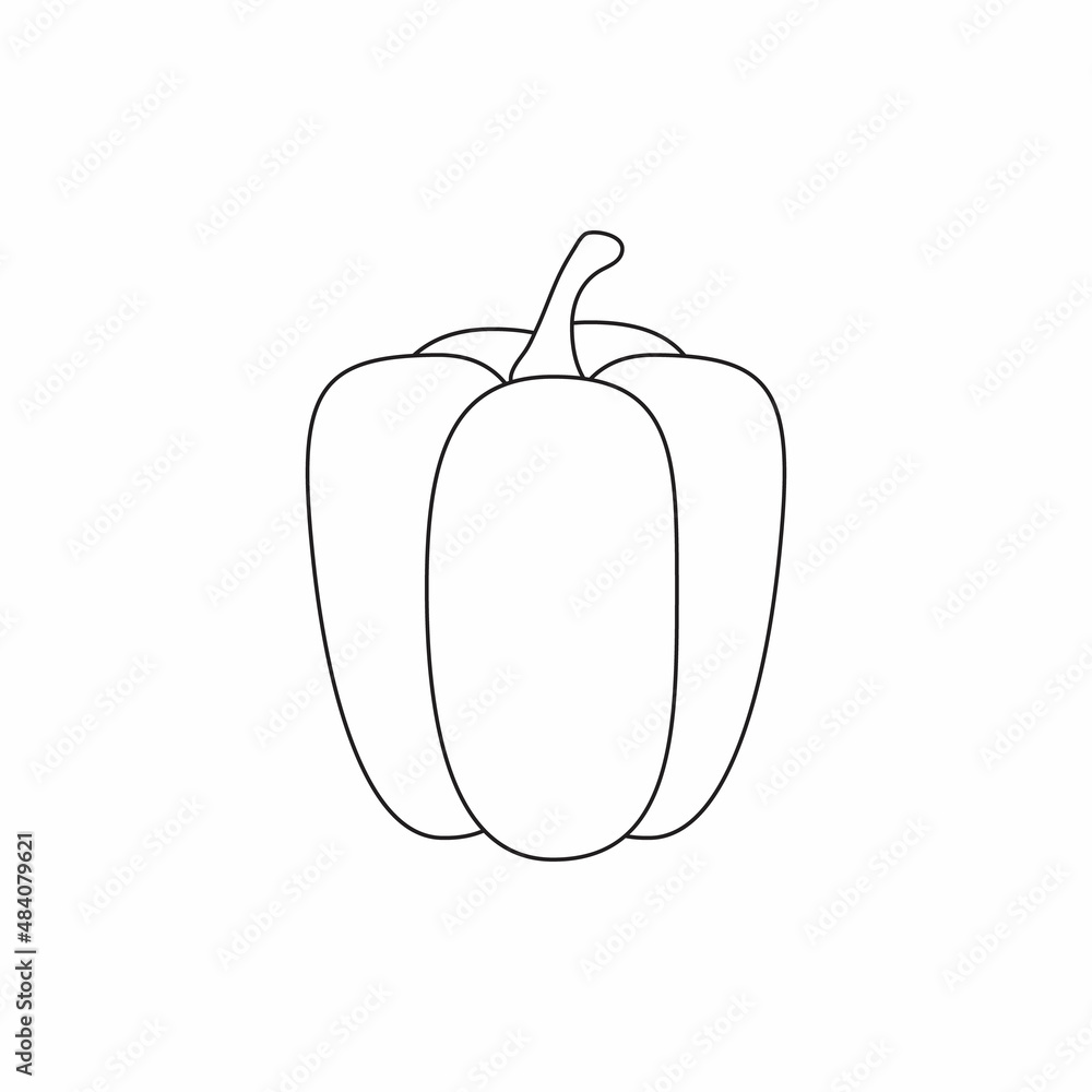 Bell pepper vector illustration cartoon isolated on white background ...