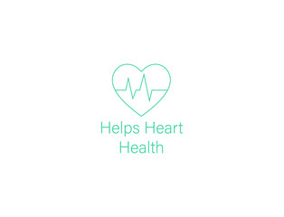 Poster - Helps heart health icon vector 