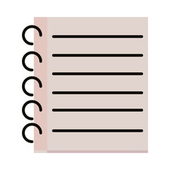 Sticker - notepad paper with spiral