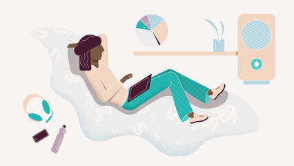 Freelancer are working at home.